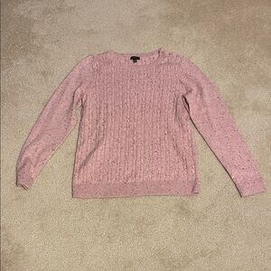 Talbots Pink Speckled Crew Neck Sweater